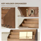 Rebee Vision Mail Organizer Wall Mounted with 3 Mail Slot for Office, Brown - Image 5