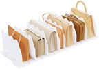 SPACEKEEPER Shelf Divider for Closet, Adjustable Purse Organizers, White by SPACEKEEPER
