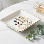 Nannie Gifts Jewelry Dish Tray, Best Grandma Mother's Day Birthday Gifts from Grandkids Ceramic Jewelry Tray for Rings Earring Bracelet Necklace, Grandmother Gift Trinket Dish for Women - Image 5