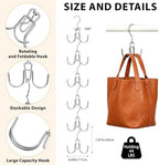 6 Pcs Heavy Duty Purse Organizer for Closet Stackable Purse Hangers - Image 2