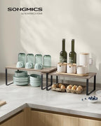 SONGMICS Cabinet Organizer Shelf, Set of 4 Spice Rack, Kitchen Storage - Image 2