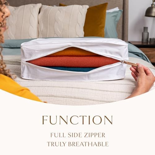 Hayden Hill Luxury Organic Cotton Sweater Storage Bag For Cashmere 18 Inch - Image 3