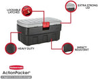 Rubbermaid ActionPacker Lockable Storage Box, 35 Gal, Grey and Black, Outdoor, Industrial, Rugged - Image 4