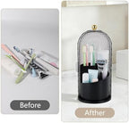 Toothbrush Holder with Cover for Bathroom Countertop, Organizer, Black - Image 6