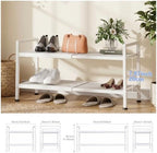 Expandable Shoe Rack for Closet, Entryway, Shoe Storage, 2-Tier, White - Image 3