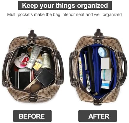 OMYSTYLE Purse Organizer Insert, Felt Tote Bag Organizer Insert with 5 Sizes, Handbag Dividers for Inside Purse, Compatible with Longchamp, Neverful, Speedy and More - Image 4