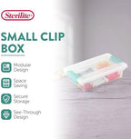 Sterilite Clip Box, Stackable Clear Plastic Bins- Small, 18-Pack - Image 2