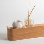 Kazai. Wall-Mounted Coat Rack 'Toke' - Modern Design Coat Rack with Hidden Wall Hooks - Solid Wood Veneer Panel Coat Hanger - Oak - Image 5