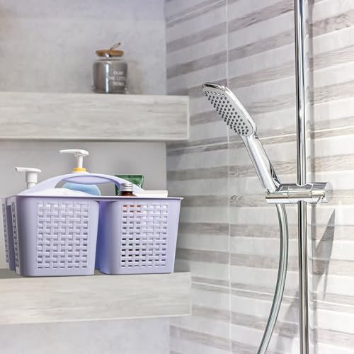 Tiawudi Portable Shower Caddy, Caddy Organizer with Handle, Plastic Shower Basket Hold Soap, Shampoo, Hair Supplies and Beauty Products, Cleaning Supplies Organizer for Home, Dorm, Shelf and Cabinet - Image 6
