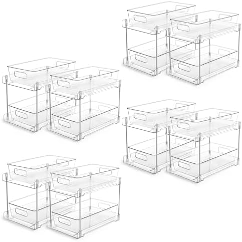 Vtopmart 8 Pack Pull Out Bathroom Under Sink Organizer (S-Standard) by Vtopmart