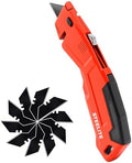 STEELITE Retractable Utility Knife, Heavy Duty Box Cutter with 13 Blades by STEELITE