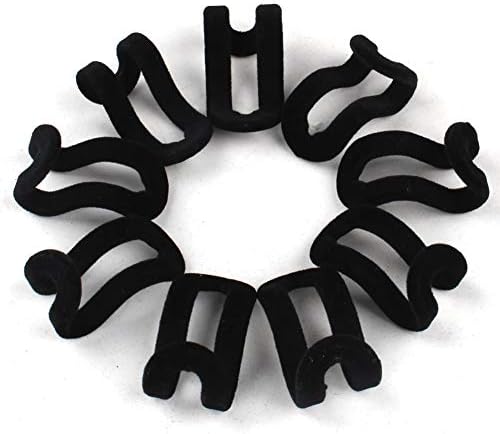 WARMBUY Velvet Cascading Hanger Connector Hooks Organizer, Black, 40 Pack - Image 6