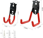 Garage Hooks Heavy Duty, Medium Square Hooks Set Wall Mount, Anti-Slip PVC Coated Steel Utility Storage Organizer for Hanging Ladders, Bikes, Garden Tools and Hoses 8 Packs - Image 2