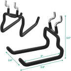 Pegboard Hooks, 8 Pack Peg Board Tool Utility Hooks & Hangers (Black) - Image 4