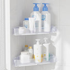 Sotfamily Plastic Shower Caddy Corner (for 90° Only), 2 Pack, Frosted Clear by Sotfamily