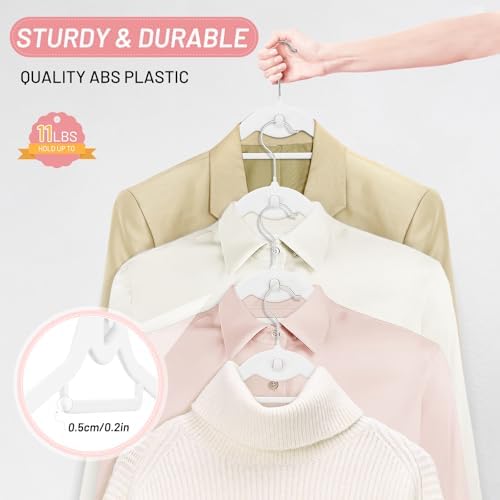 Velvet Stackable Hangers 30 Pack, Clothes Hanger Non Slip Felt with Hook - Image 2