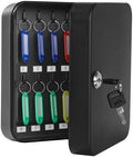 KYODOLED Key Box Wall Mount, Key Lock, 20 Hooks, Black by KYODOLED