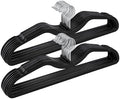 Plastic Short Neck Hangers 20 Pack Ultra-Thin Space-Saving ABS 360° Swivel Hook Ideal for Closet Organization Fits Coats Shirts Dresses & More (20, Black) by Unknown