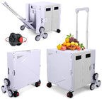 FELICON Folding Climber Utility Cart Rolling Crate Handcart Box-Purple Gray by FELICON