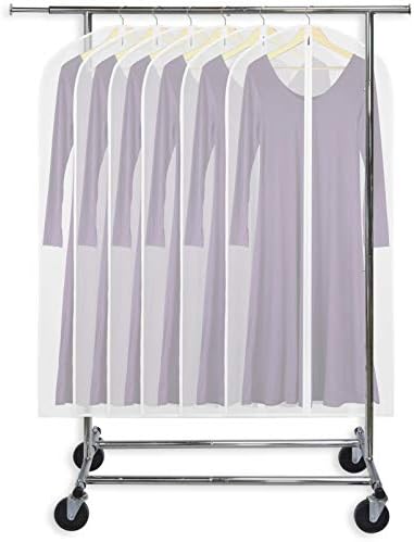 Simple Houseware 50-Inch Clear Garment Bags with Zipper, 6 Pack - Image 4
