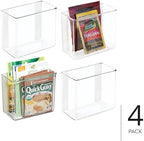 iDesign Adhesive Organizer Bin, Set of 4, Clear - Image 2
