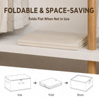 4Pack Canvas Storage Bags for Clothes & Comforters with Clear Window, Beige - Image 6