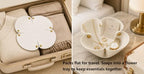 Grained Faux Leather Flower Shaped Valet Tray Large, White - Image 3