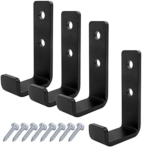 4 Pack 1-5/8" Heavy Duty Steel J Hook, Wall Mount Garage Hanging Bracket by OTTFF