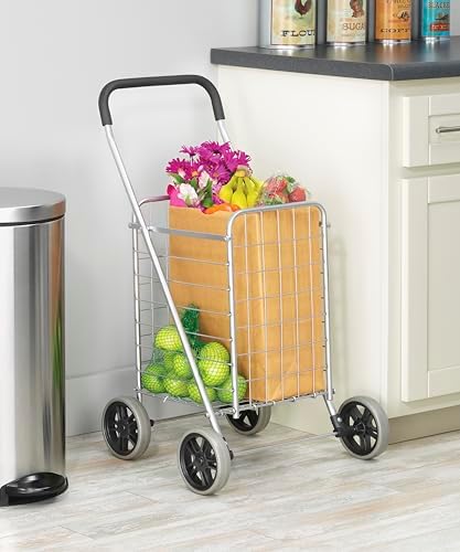 Whitmor Utility Shopping Cart - Durable Folding Design for Easy Storage, Model Number: 6250-4997-2-SIOCA - Image 3
