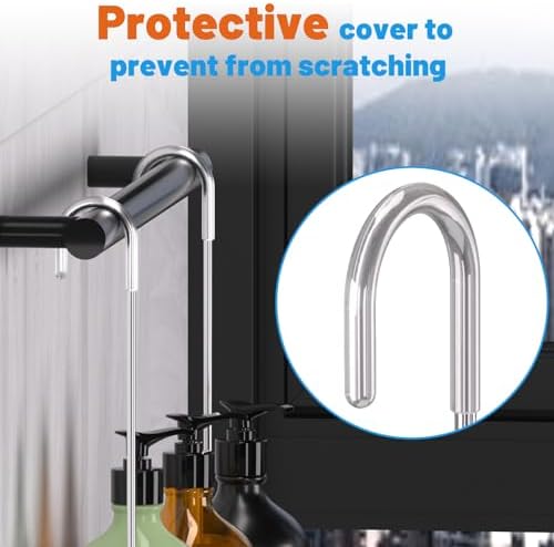 YUOROS 304 Stainless Steel Shower Caddy Hanging (Silver) - Image 4
