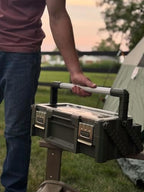 18" Cantilever Tool Box Organizer, Olive Green Heavy-Duty Tool Storage Box - Image 3