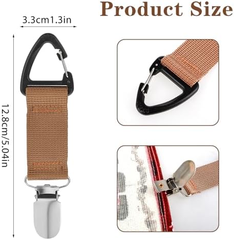 Mabor 4Pcs Travel Hat Clip Elastic Hat Holder for Purse Hands-Free - Image 6