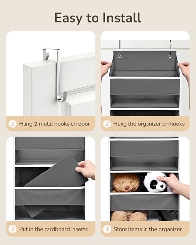 ULG 1 Pack Over Door Organizer Hanging Storage Dark Gray - Image 7