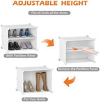HOMIDEC Shoe Rack Organizer 48 Pair Modular Shoe Storage Cabinet for Closet | PP Plastic, Sturdy Steel Frame, Waterproof, Dustproof, Easy Clean, Shoe Shelves for Closet Garage Hallway Bedroom Entryway - Image 5