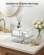 Vtopmart Clear Stackable Storage Drawers Set of 5, Plastic Organizer Bins - Image 3