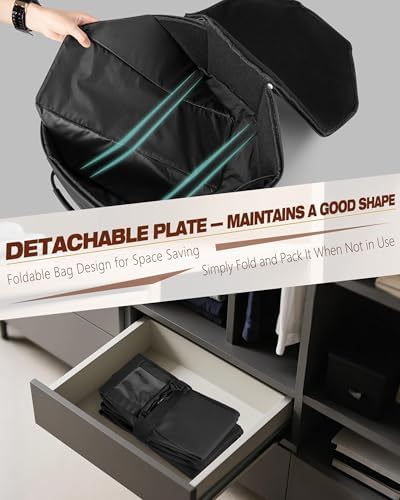 Marscamd Vegan Leather Hat Box, Fits 4 Cowboy or Wide-Brim Hats, Black - Image 5