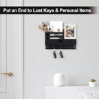 Key Holder Wall Mount, Mail Holder with Storage Drawer - Image 2