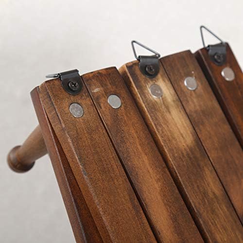 WEBI Accordion Wall Hanger, Wooden Coat Rack Wall Mounted, Hat & Cap Hook Rack, 16 Peg Hooks, Walnut Color - Image 4