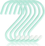 DINGEE 6 Inch Large Heavy Duty S Hooks,Green S Hook for Hanging Clothes,Rubber Coated S Hooks, Non Slip Vinyl Coated S Hanger Hook for Hanging Plants Outdoor, Pots and Pans, Coffee Cups, Garden by DINGEEUtilityHook