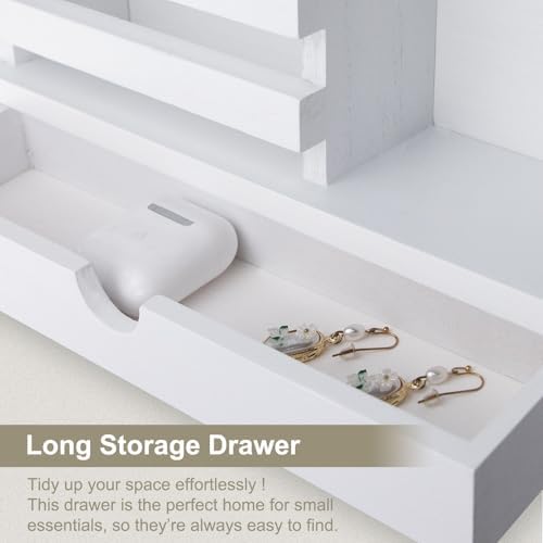 Key Holder Wall Mount, Mail Holder with Storage Drawer - Image 3