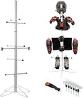 Ceaz Hockey Gear Drying Rack - Metal Tree Dryer Stand for Hockey Equipment - Organizer to Dry and Store Sports Gear - Includes Skate Sharpening Tool and 6 Hanging Clips by Ceaz