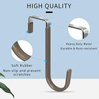 FYY Over the Door Hooks, Single-Hanger 4 Pack, Fits Doors 1 3/8" Brown - Image 3