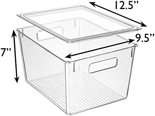 ClearSpace Storage Bin with Lid, Pantry & Desk Organizer, XL, 4 Pack - Image 6