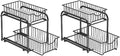 SONGMICS 4-Tier Pull Out Cabinet Organizers, Under Sink Organizer, Bathroom Organizer and Storage, Sliding Basket Drawers, Stackable for Kitchen, Bathroom, Ink Black UKCS017B02 by Unknown