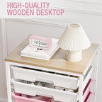 TOOLF Rolling Storage Cart with 8 Drawers,Rose Pink - Image 7