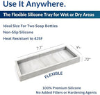 Spacewiser Countertop & Vanity Silicone Tray – 2 PC Small 7.7" Soap Tray - Image 3