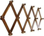 AMAPON Accordion Wall Hanger Expandable Coat Hat Rack 13Peg (Walnut) - Image 2