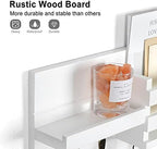 Lwenki Mail Organizer for Wall Mount – Key Holder with Shelf Includes Letter Holder and Hooks for Coats, Dog Leashes – Rustic Wood with Flush Mounting Hardware (16.5” x 8.7” x 3.5”) - Image 2