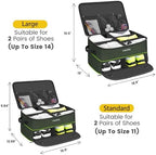 YOREPEK Golf Gifts for Men, 2 Layer Golf Trunk Organizer for 2 Pair Shoes - Image 2