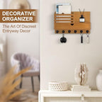 Key Holder Wall Mount, Mail Holder with Storage Drawer - Image 4